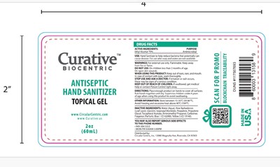 Curative BioCentric Antispetic Hand Sanitizer 2oz.jpg Curative Biocentric Antiseptic 2oz or 60mL - Curative BioCentric Antispetic Hand Sanitizer 2oz